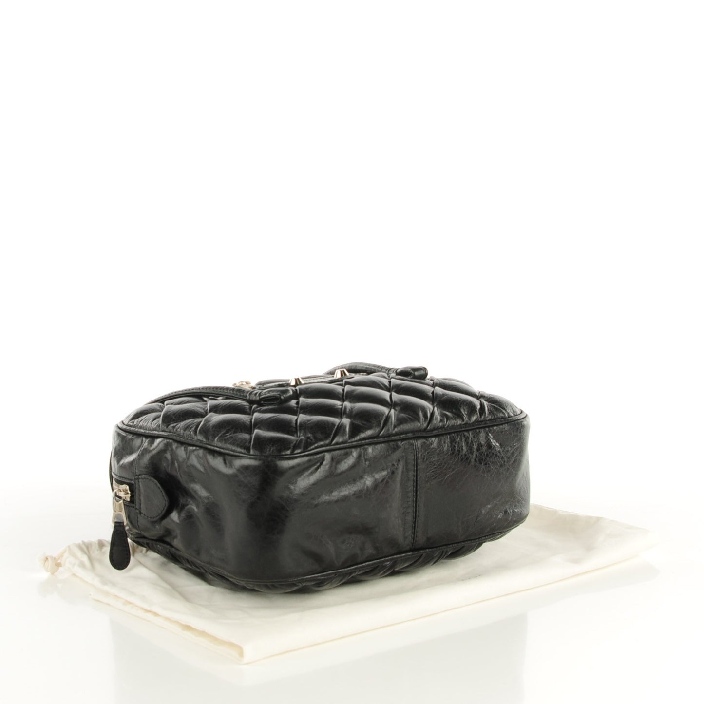 Chevre Quilted Matelasse Black
