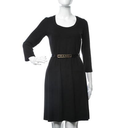 Chanel Patent Calfskin Logo Skinny Belt 65 26 Black 2 of 9