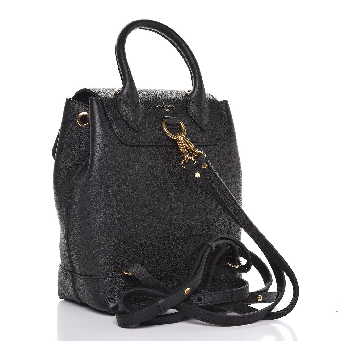 Calfskin Lockme Mini Backpack Black