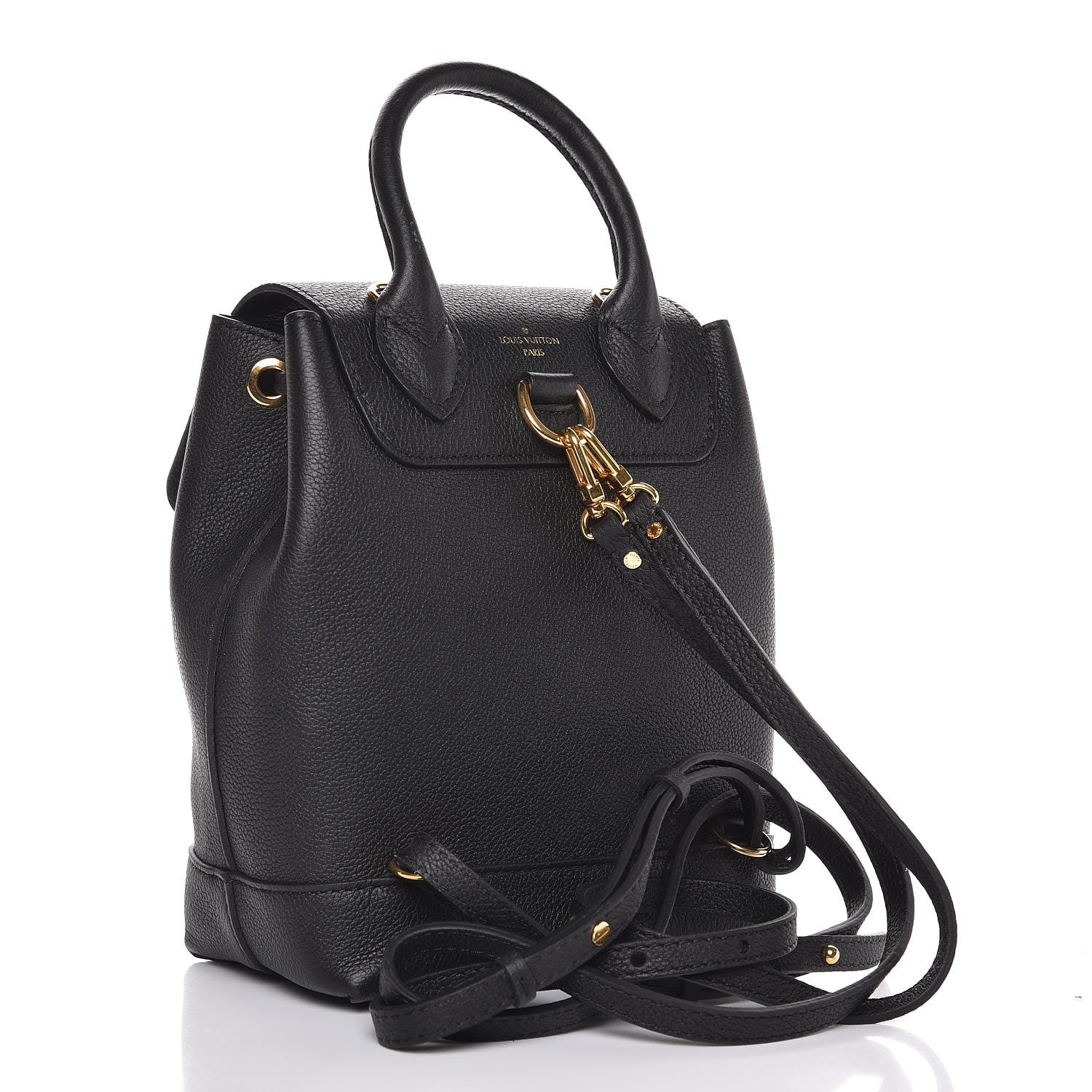 Louis Vuitton Calfskin Lockme Mini Backpack Black 3 of 8