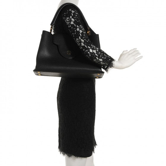 Louis Vuitton Taurillon Capucines MM Black 2 of 21