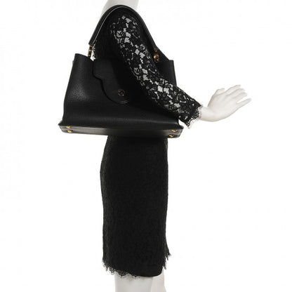 Louis Vuitton Taurillon Capucines MM Black 2 of 21