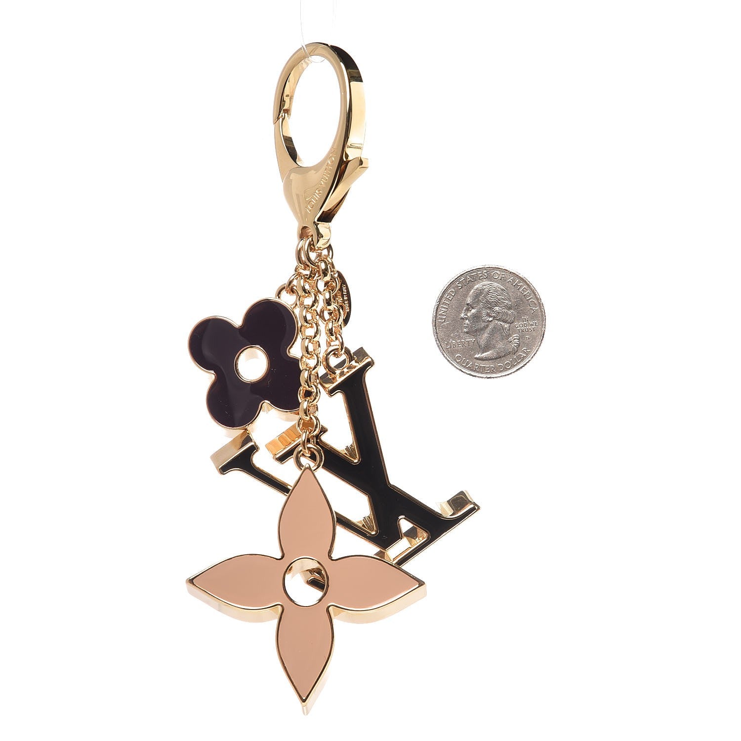 Louis Vuitton Fleur De Monogram Bag Charm Dore 2 of 3