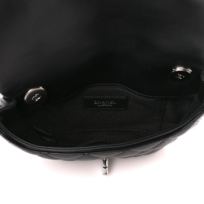 Chanel Calfskin Quilted CC Uniform Flap Belt Bag Black 6 of 12