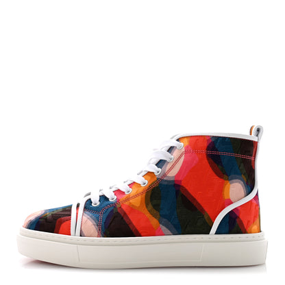 Christian Louboutin Canvas Nappa Mens Adolon High Top Sneakers 42.5 Multicolor 1 of 11