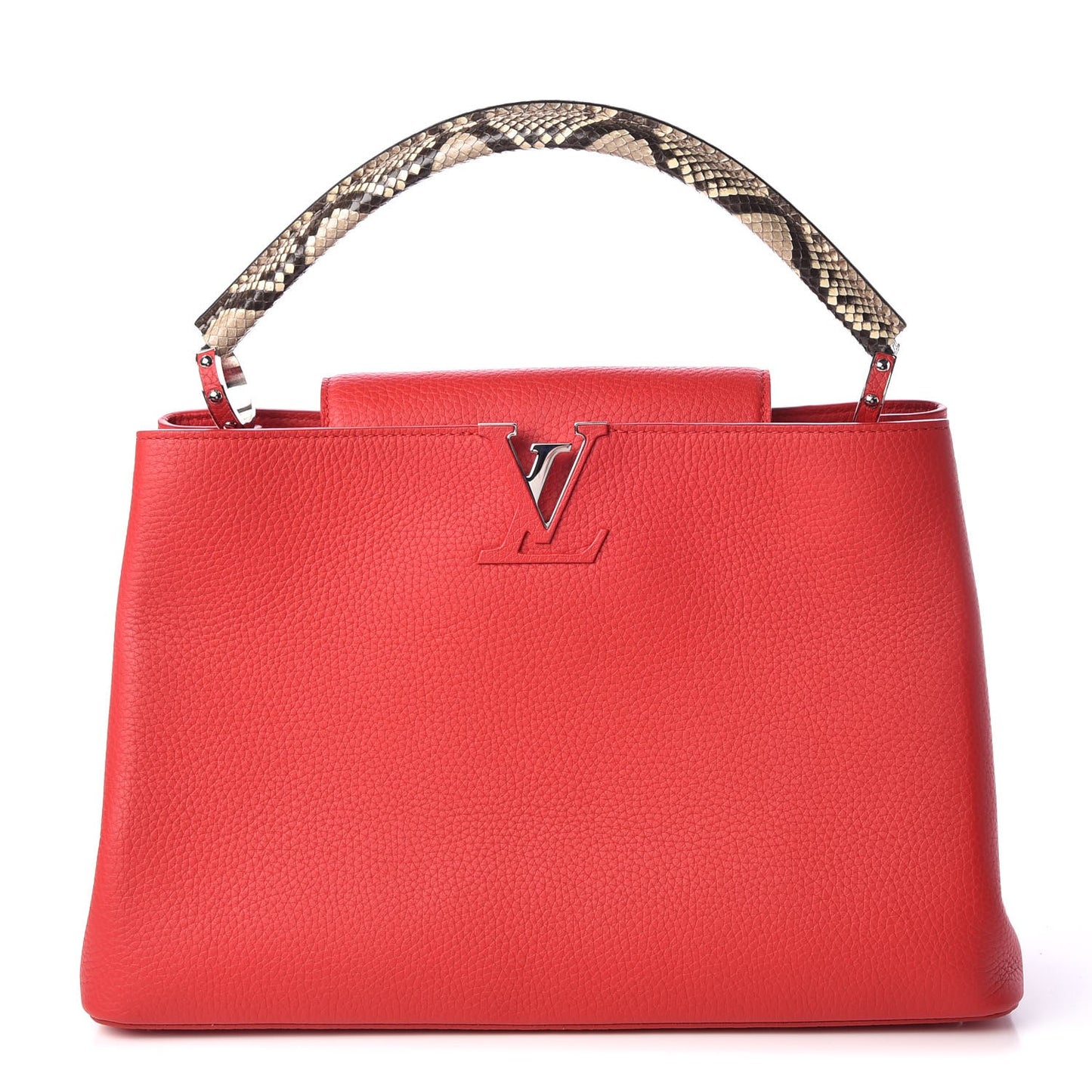 Taurillon Python Capucines MM Rubis