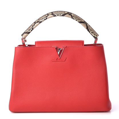 Louis Vuitton Taurillon Python Capucines MM Rubis 1 of 7