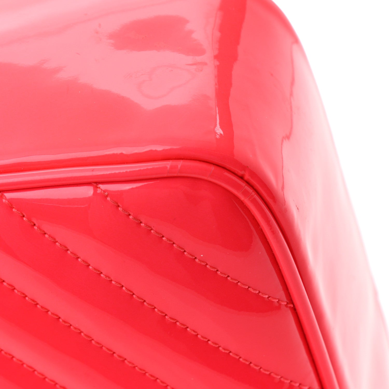 Saint Laurent Patent Calfskin Matelasse Monogram Lou Camera Bag Neon Pink 9 of 12