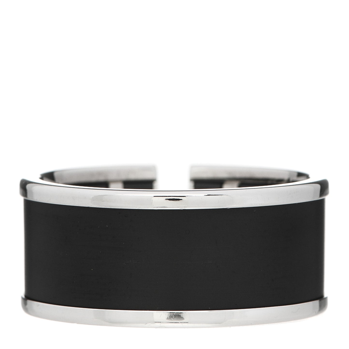 Sterling Silver Black Ceramic T Cutout Ring 63 10.25