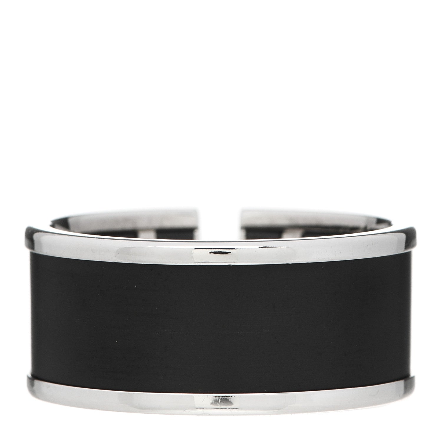 Tiffany Sterling Silver Black Ceramic T Cutout Ring 63 10.25 3 of 5