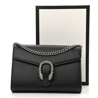 Gucci Calfskin Mini Dionysus Chain Wallet Black 10 of 10