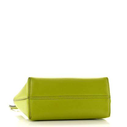 Fendi Vitello King Plexiglass Logo Embossed Mini By The Way Top Handle Boston Bag Wasabi 4 of 13