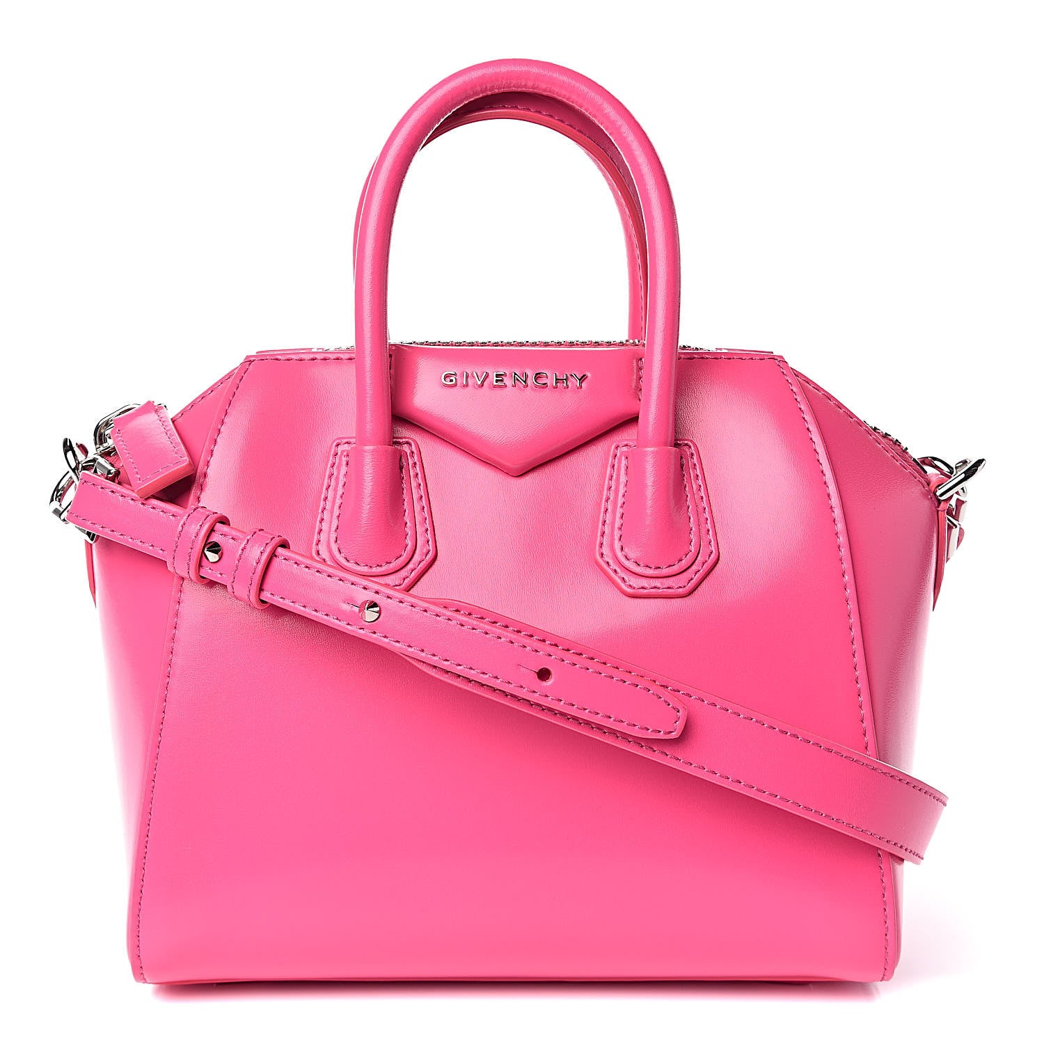 Givenchy Shiny Lord Calfskin Mini Antigona Shocking Pink 1 of 10