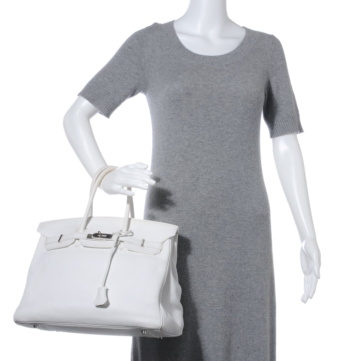 Taurillon Clemence Birkin 35 White