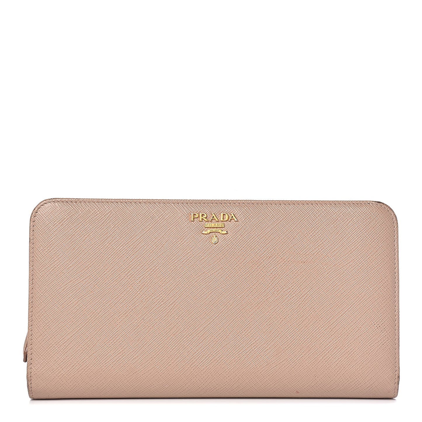 Saffiano Metal Double Snap Travel Wallet Cammeo