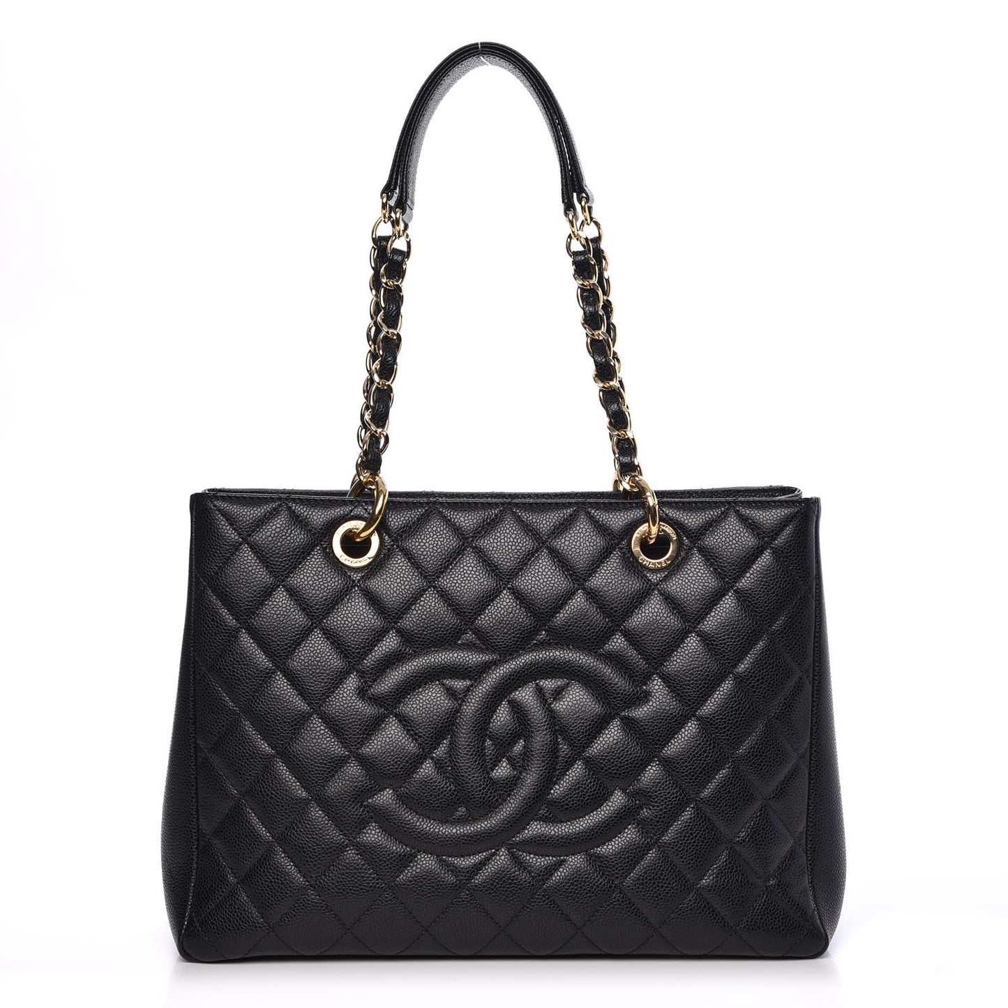Caviar Quilted Grand Shopping Tote GST Black