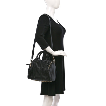 Alexander Wang Pebbled Lambskin Rocco Black Pale Gold Hardware 2 of 8