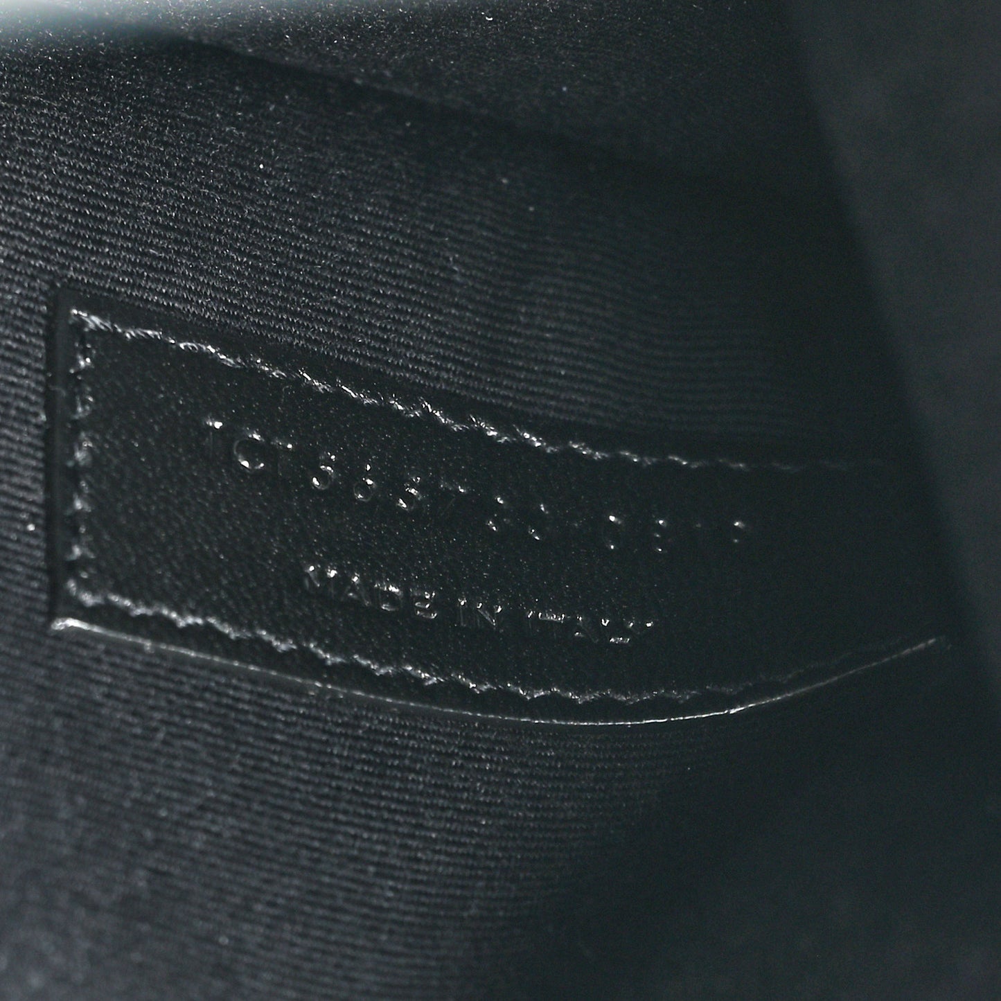 Smooth Shiny Calfskin Monogram Uptown Baby Pouch Black