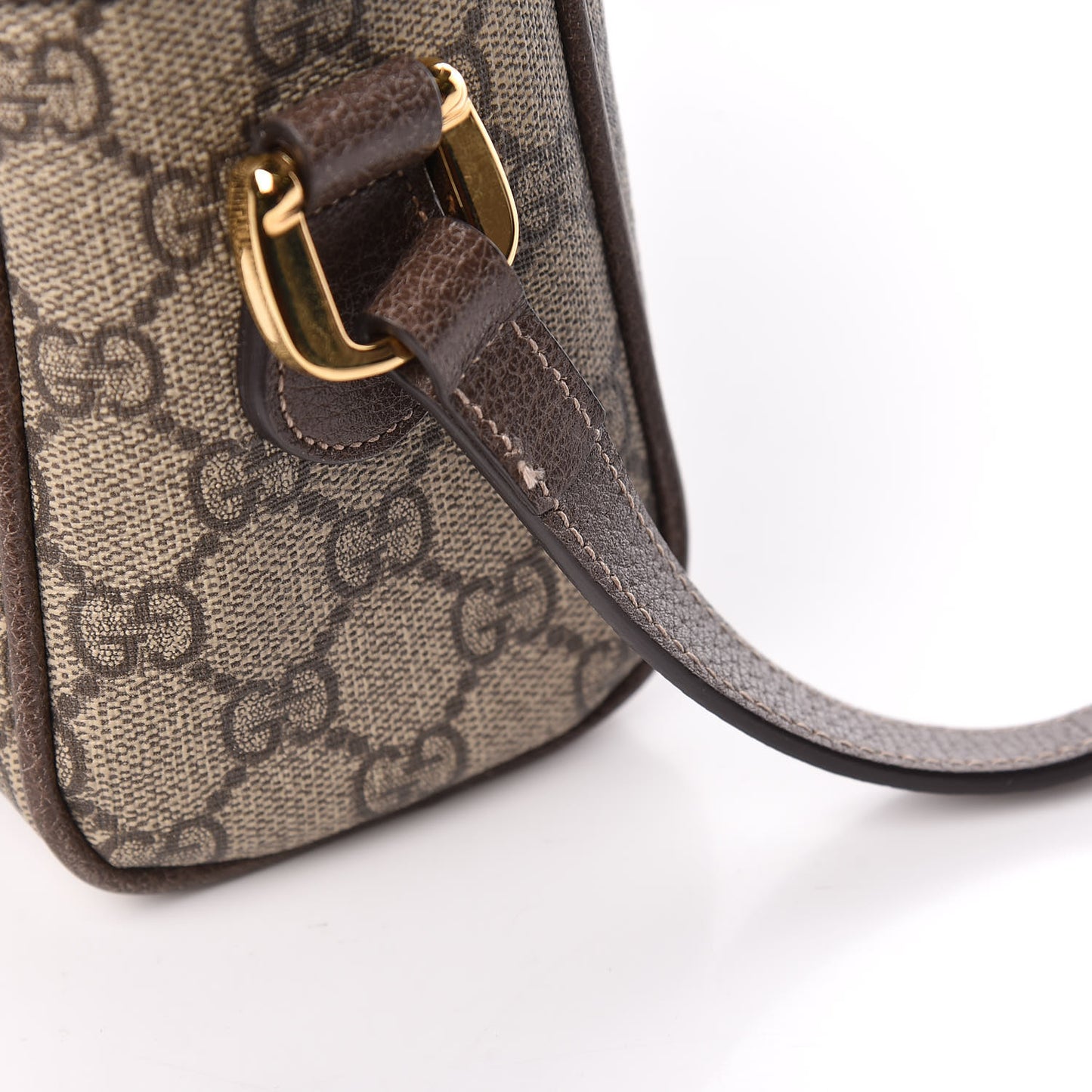 GG Supreme Monogram Web Small Ophidia Shoulder Bag Brown