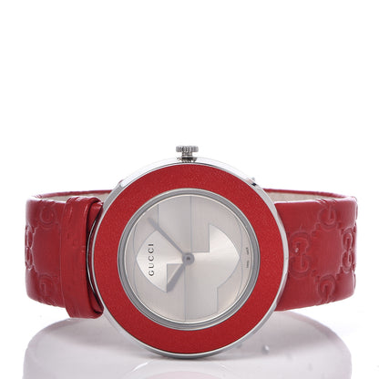 Gucci Stainless Steel Calfskin 36mm U-Play Quartz Watch Red 3 of 11