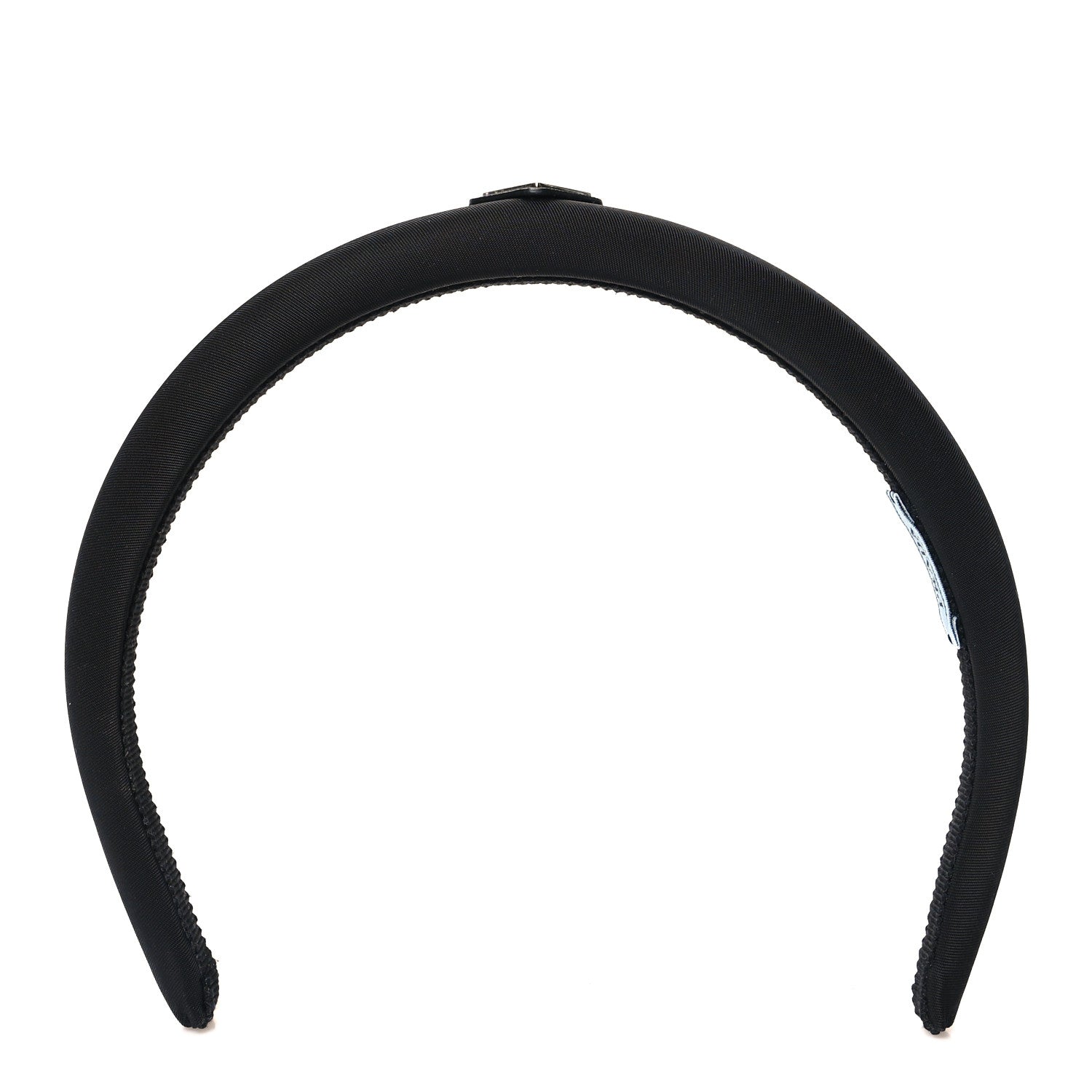 Prada Re-Nylon Triangle Logo Thin Headband Black 1 of 5
