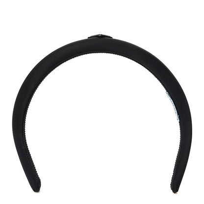 Prada Re-Nylon Triangle Logo Thin Headband Black 1 of 5