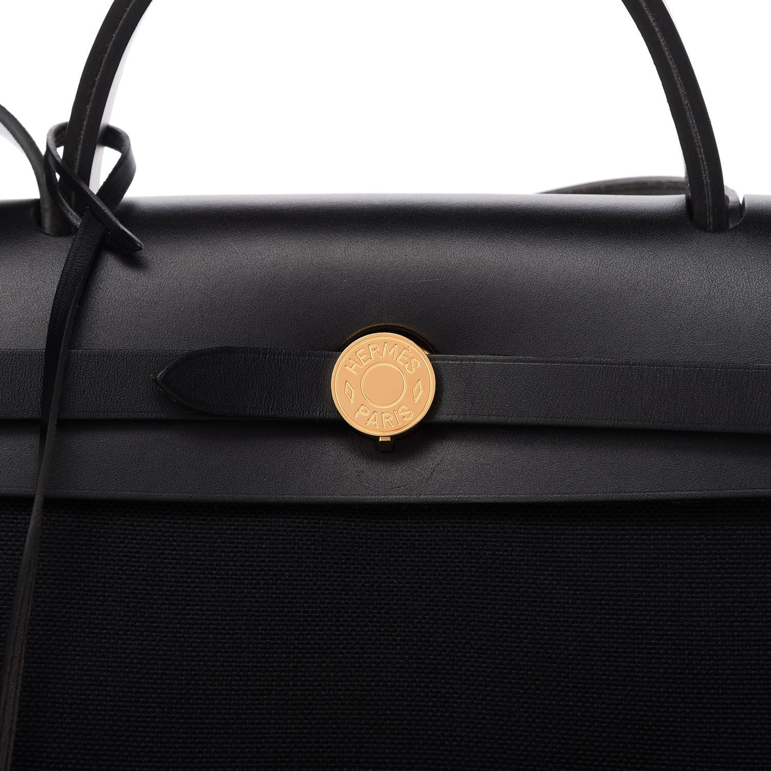 Hermes Military Toile Vache Hunter Herbag Zip PM 31 Black 9 of 11