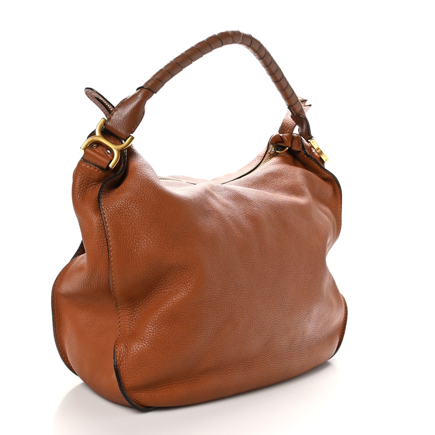 Calfskin Large Marcie Satchel Tan