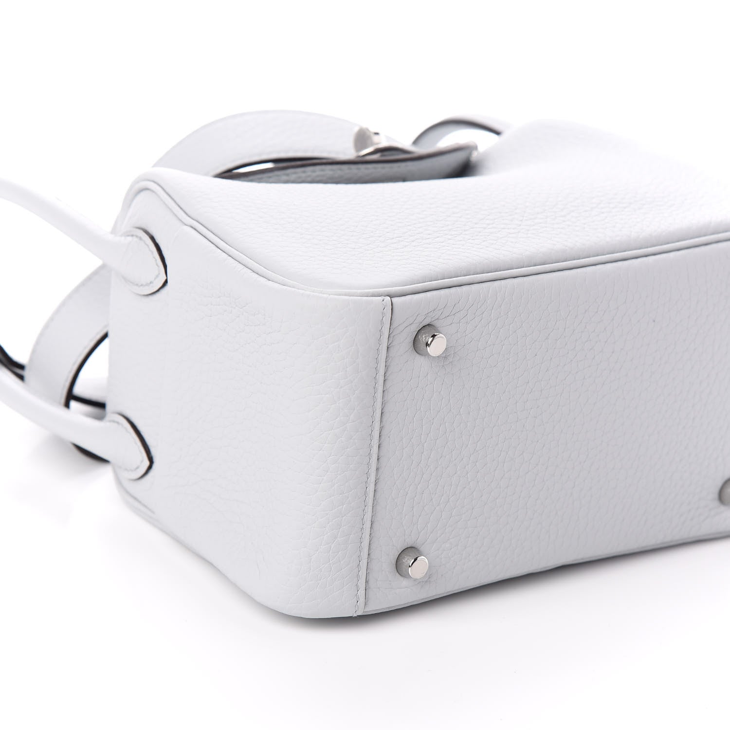 Hermes Taurillon Clemence Mini Lindy 20 Bleu Pale 7 of 8