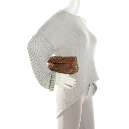 Bottega Veneta Python Nappa Intrecciato Cosmetic Case Chene 2 of 8