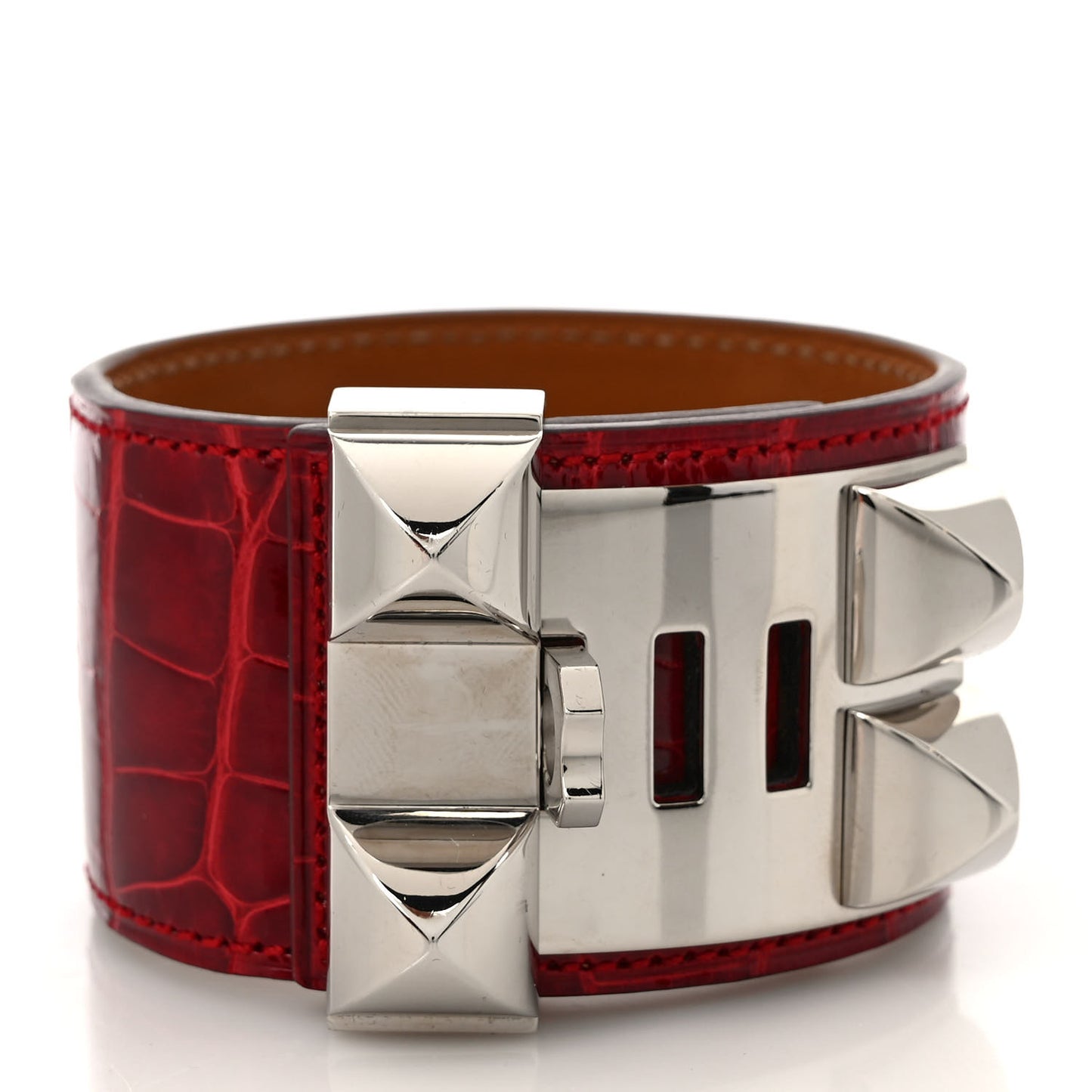 Shiny Alligator Collier De Chien CDC Bracelet T3 Braise