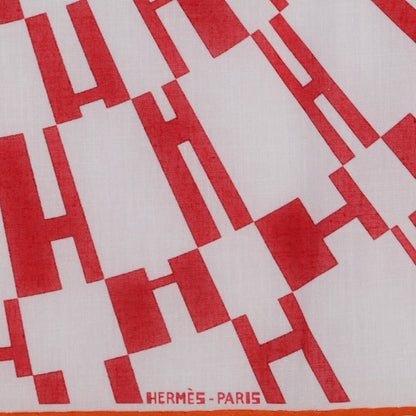 Hermes Cotton Pocket Square Red 3 of 5