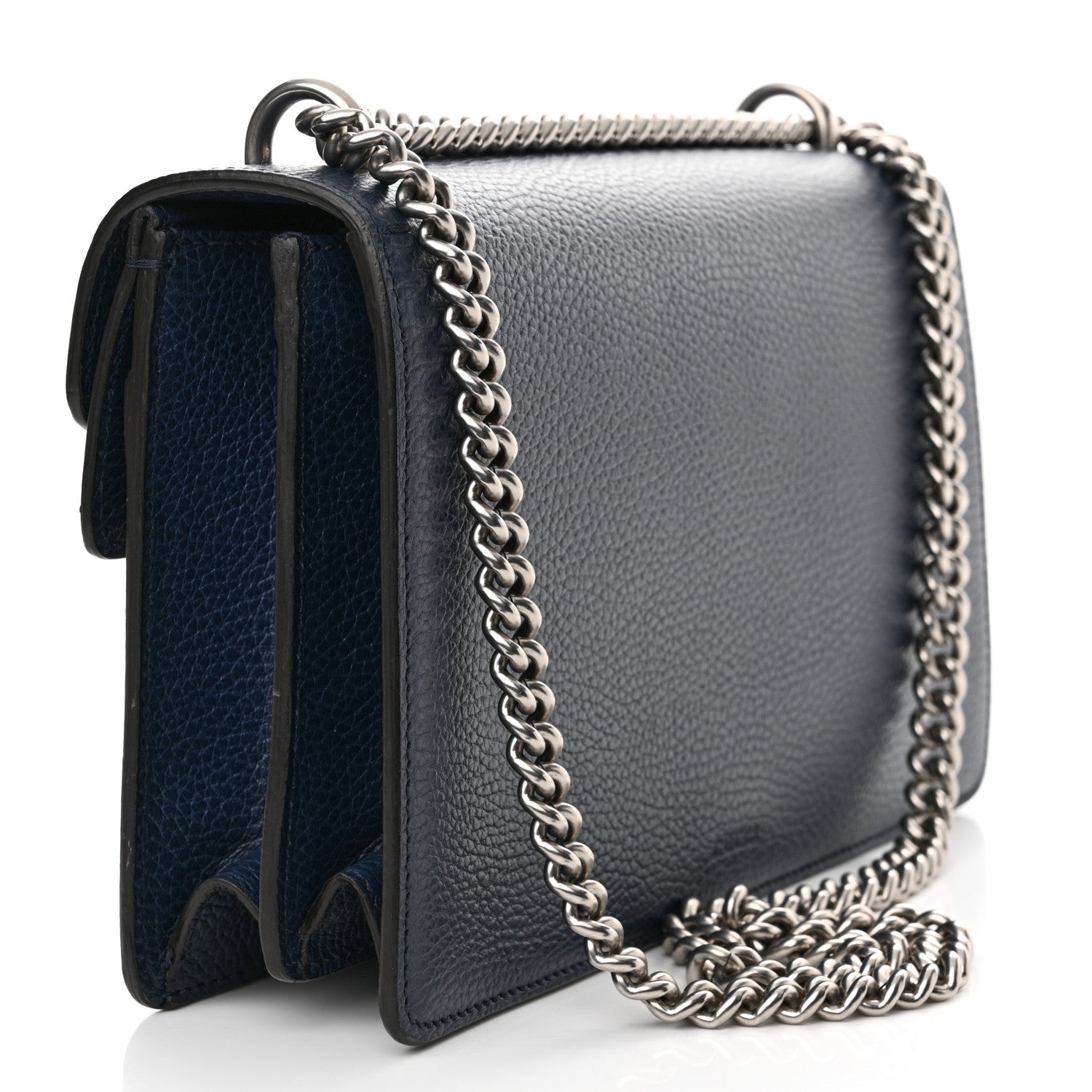 Gucci Dollar Calfskin Crystal Small Dionysus Shoulder Bag Blue Agata Montana Sapphire 3 of 11