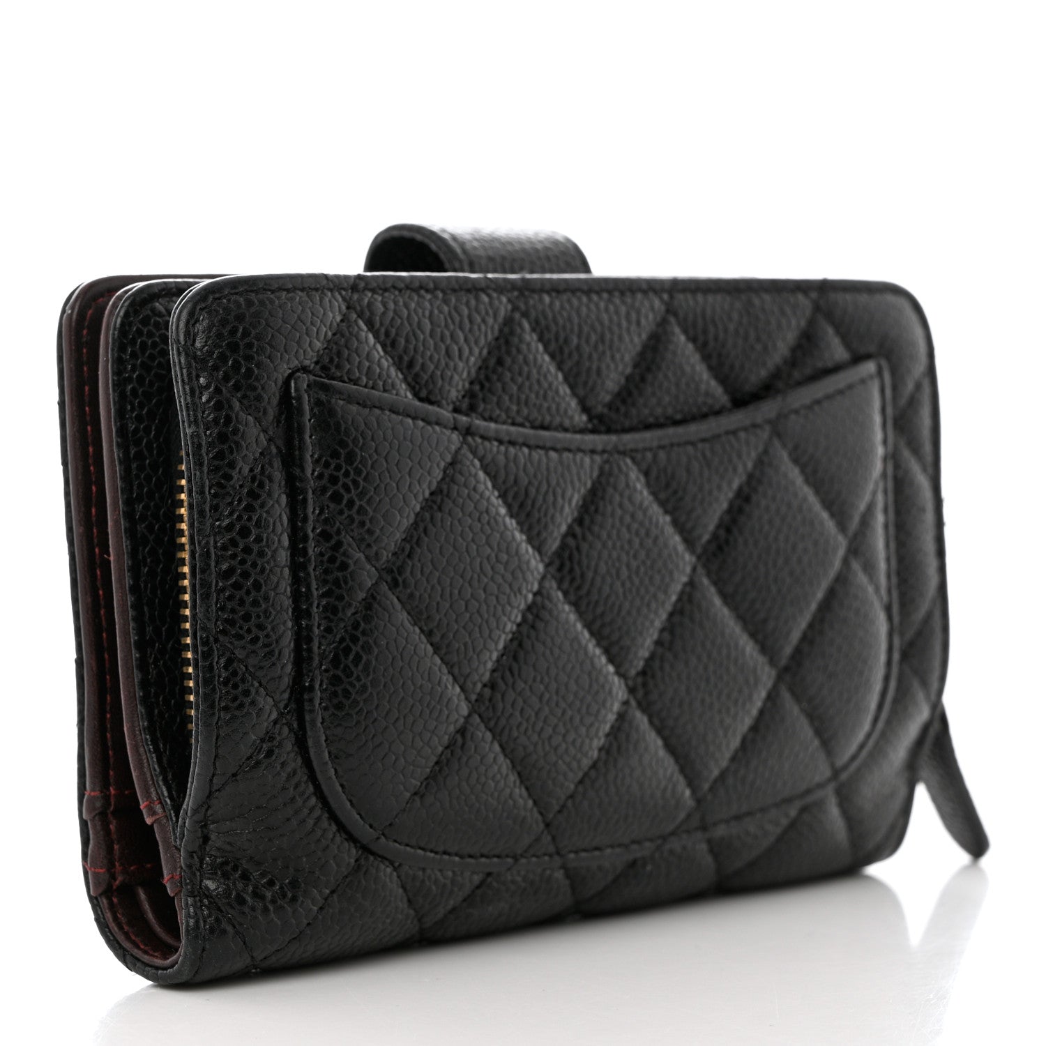 Chanel Caviar Quilted CC French Wallet Black 3 of 9