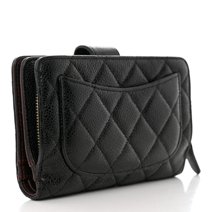 Chanel Caviar Quilted CC French Wallet Black 3 of 9