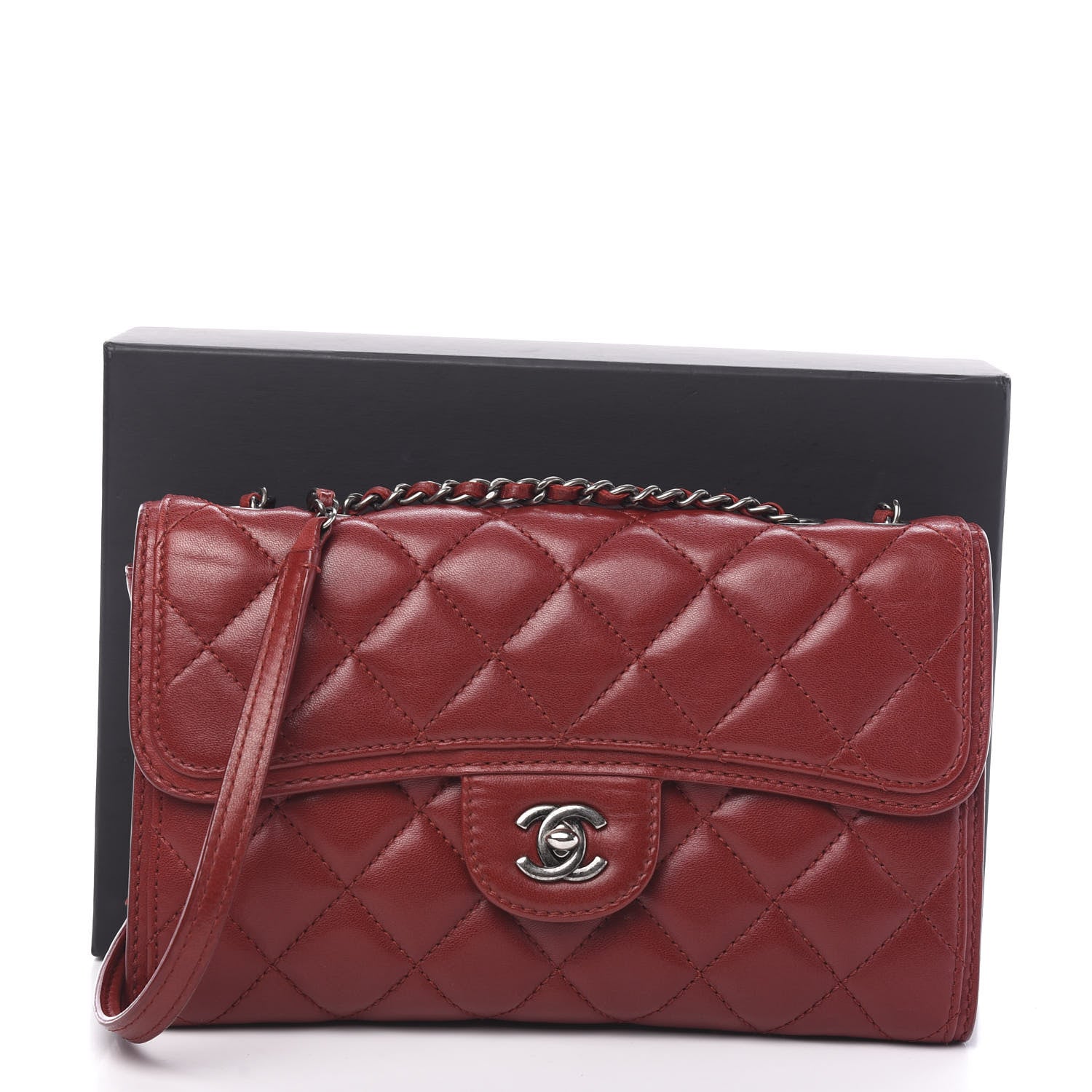 Chanel Lambskin Quilted Citizen Zip Flap Red 10 of 10