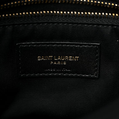 Saint Laurent Lambskin Quilted Toy Loulou Puffer Monogram Chain Satchel Black 7 of 13