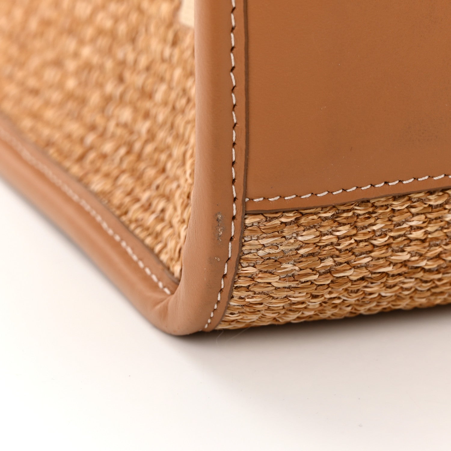 Burberry Raffia Calfskin Large Freya Tote Natural 13 of 16