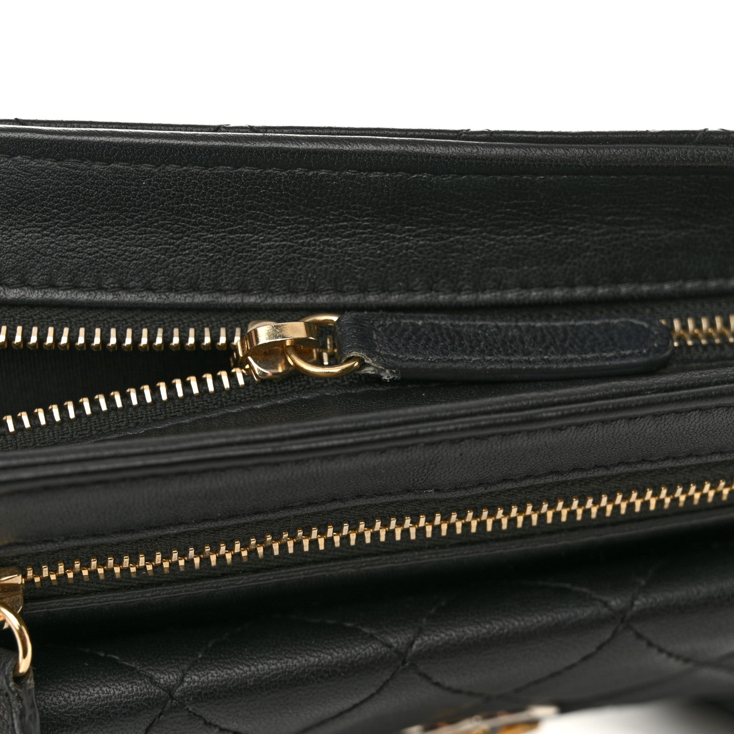 Chanel Lambskin Quilted Square Front Pocket Clutch With Chain Black 13 of 14