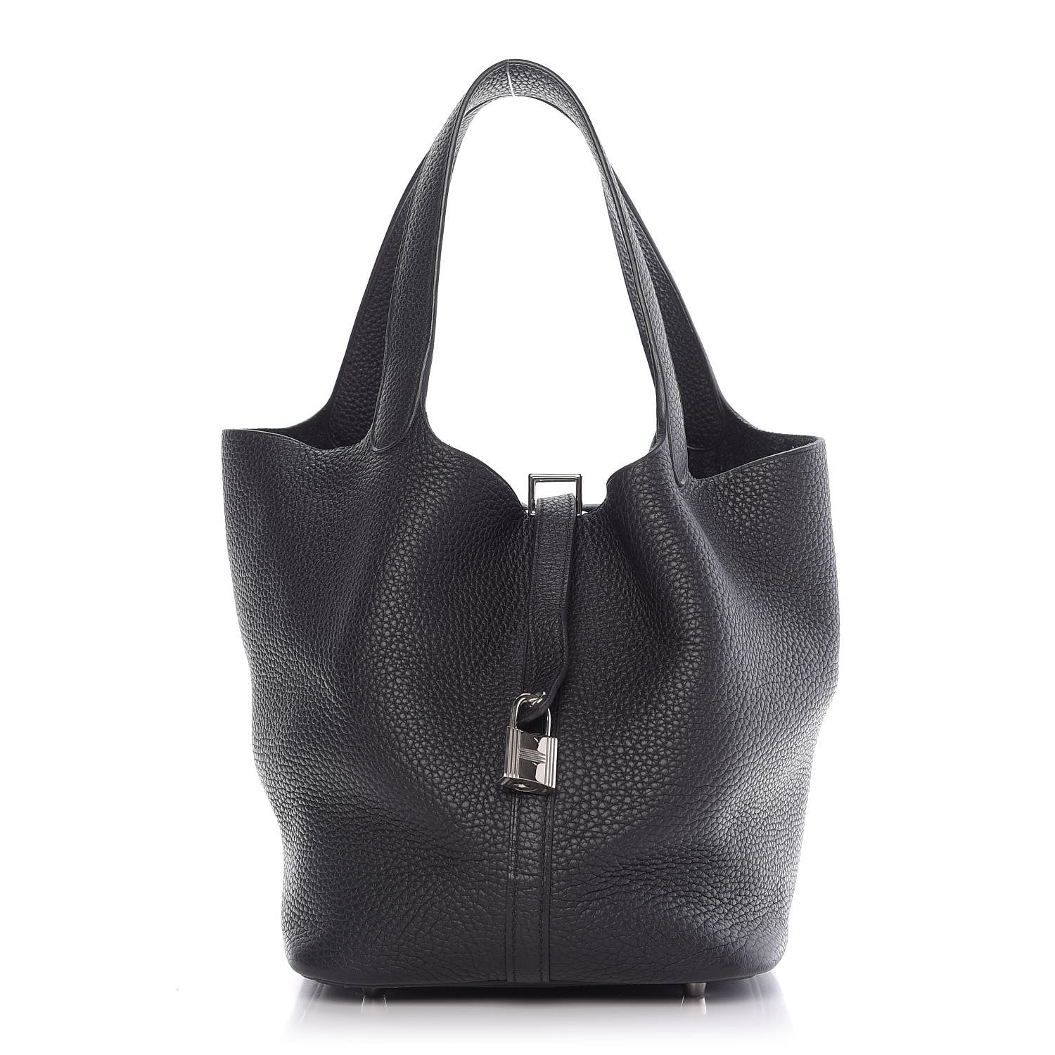 Hermes Taurillon Clemence Picotin Lock 22 MM Black 1 of 9
