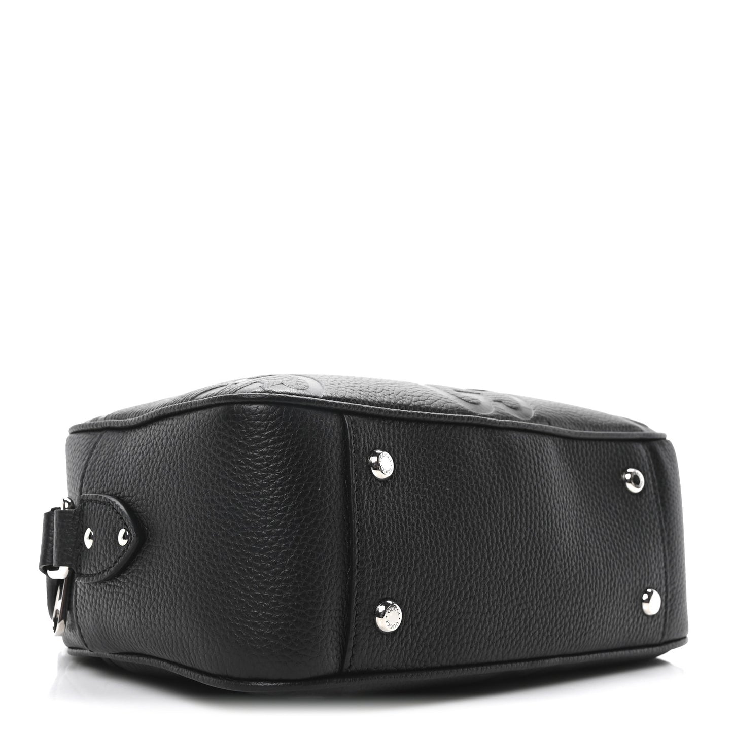 Piuma Calfskin Jumbo GG Embossed Medium Messenger Bag Black