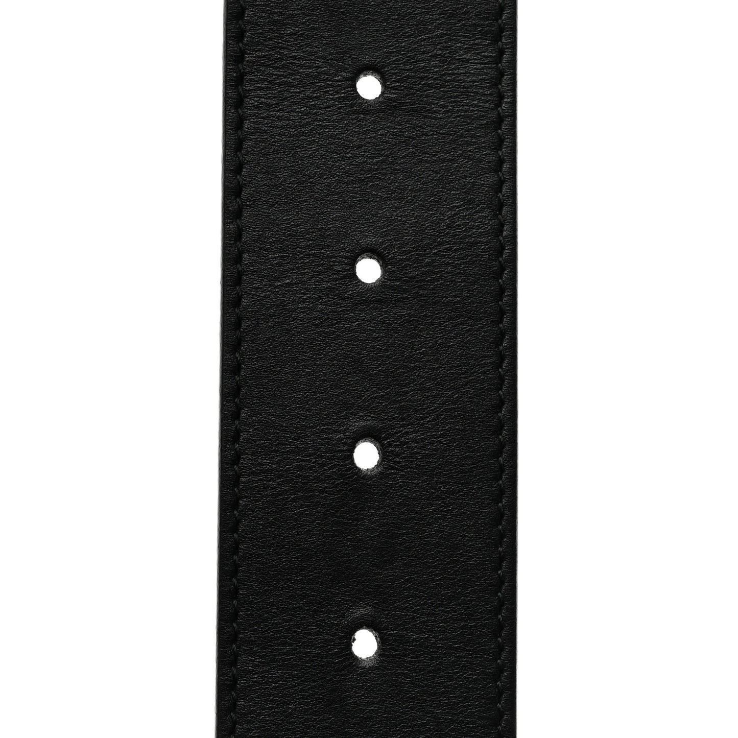 Moon Calfskin Pearl Double G 40mm Belt 75 30 Black Cream