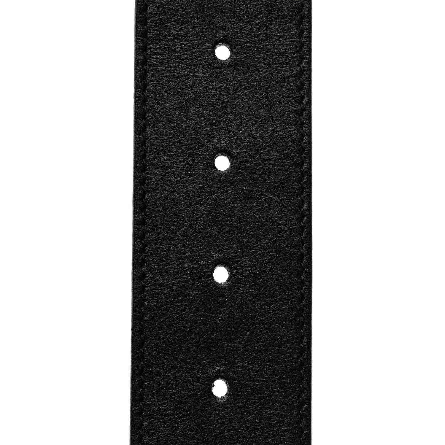 Gucci Moon Calfskin Pearl Double G 40mm Belt 75 30 Black Cream 5 of 6