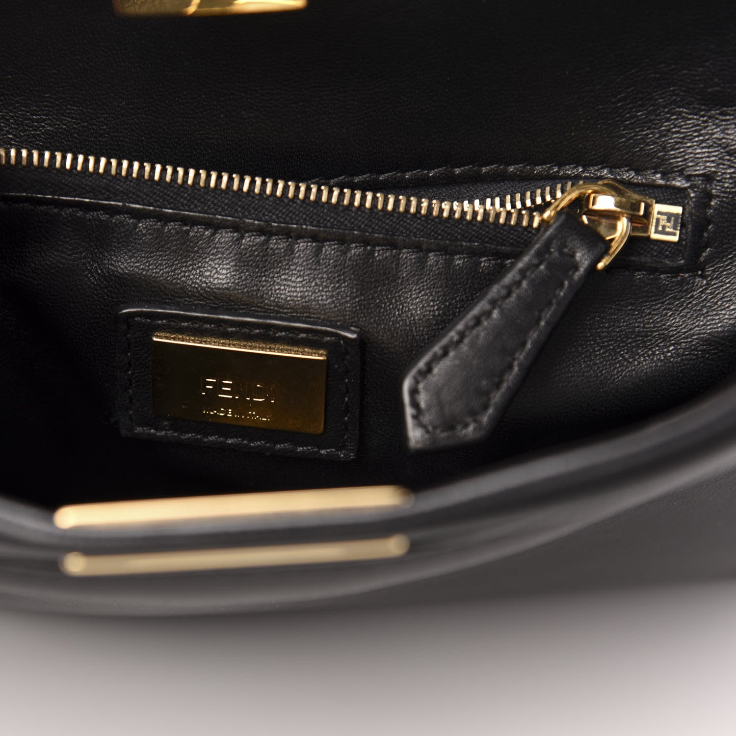 Fendi Nappa Mini Peekaboo Iconic Satchel Black 7 of 12