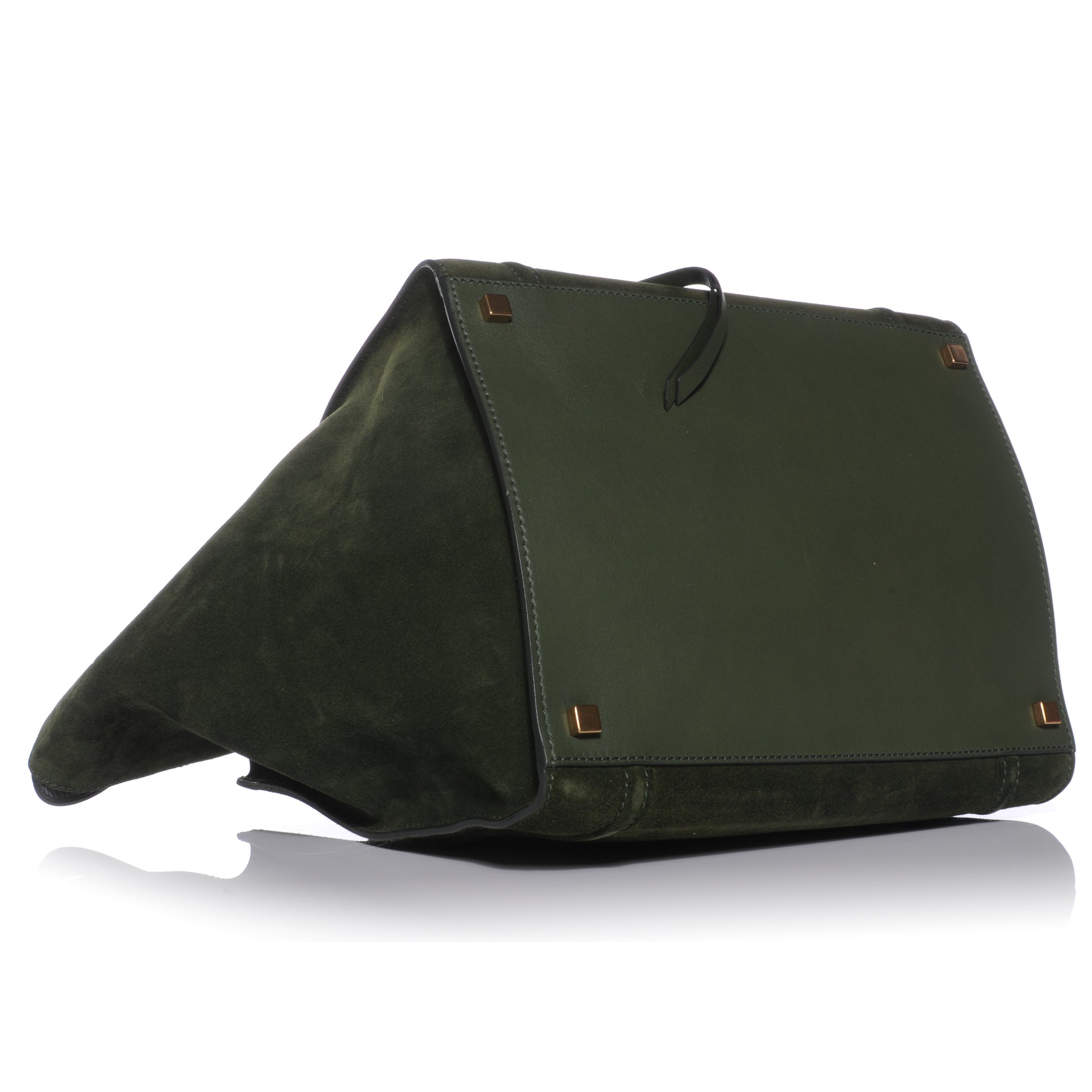 Celine Suede Small Phantom Luggage Olive 4 of 10