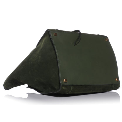 Celine Suede Small Phantom Luggage Olive 4 of 10