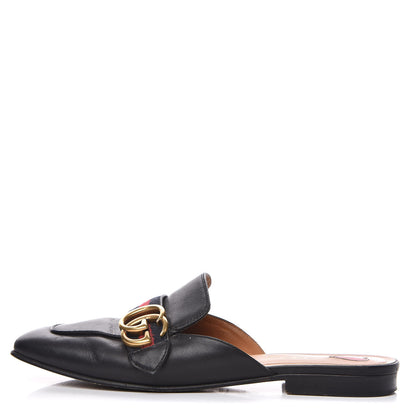 Gucci Calfskin Web Womens Peyton GG Slippers 36.5 Black 1 of 12