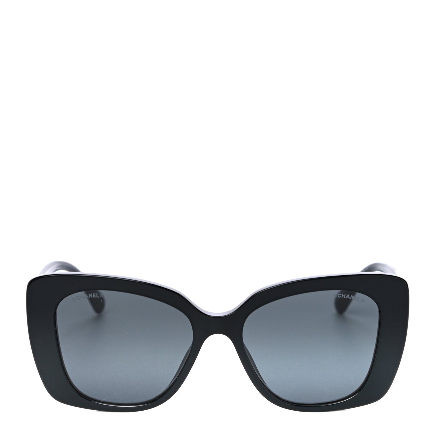 Acetate Strass Square Sunglasses 5422-B Black White