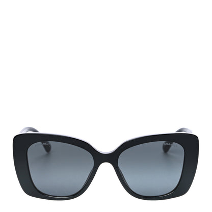 Chanel Acetate Strass Square Sunglasses 5422-B Black White 4 of 7