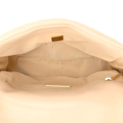 Chanel Lambskin Quilted Medium Chanel 19 Flap Light Beige 5 of 10